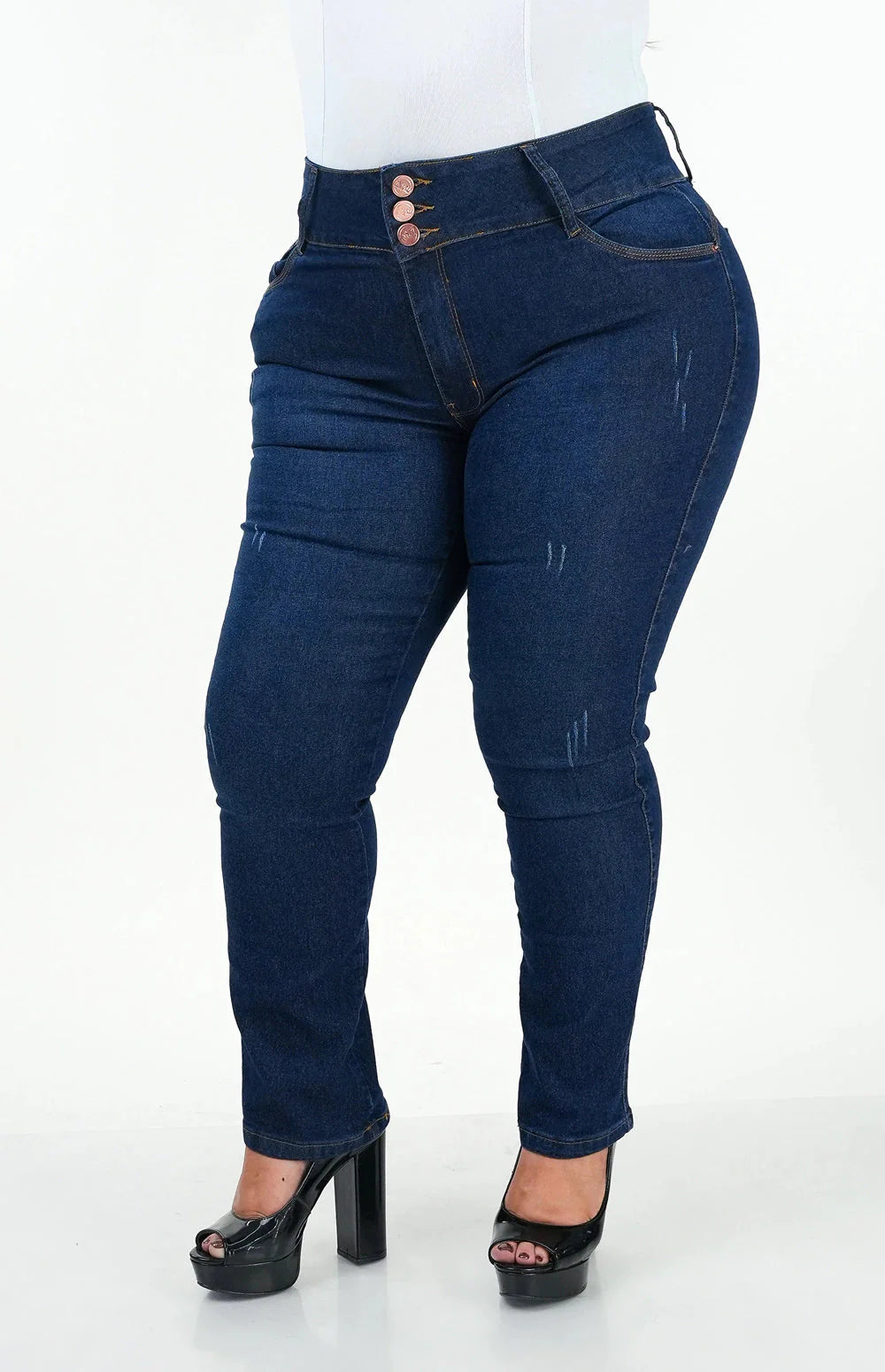Calça Jeans Feminina - Reta Chapa Barriga