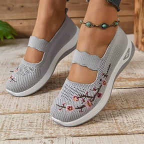 Tênis Ortopédico Comfort Floral + Palmilha Grátis