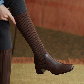 Bota meia feminina cano longo Cecília