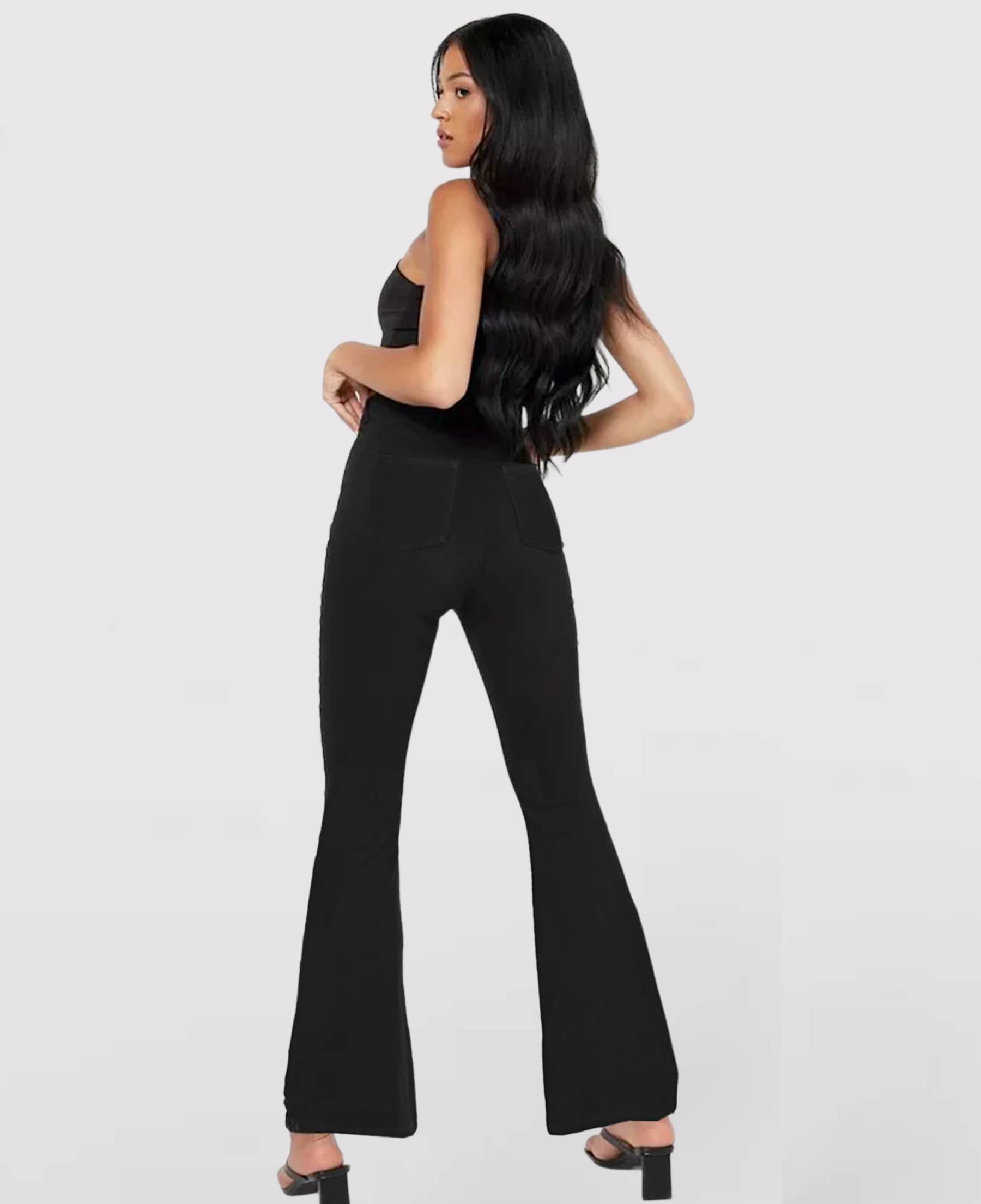 Calça Jeans de Cintura Alta Cruzada (Pague 1 leve 2)
