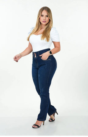 Calça Jeans Feminina - Reta Chapa Barriga