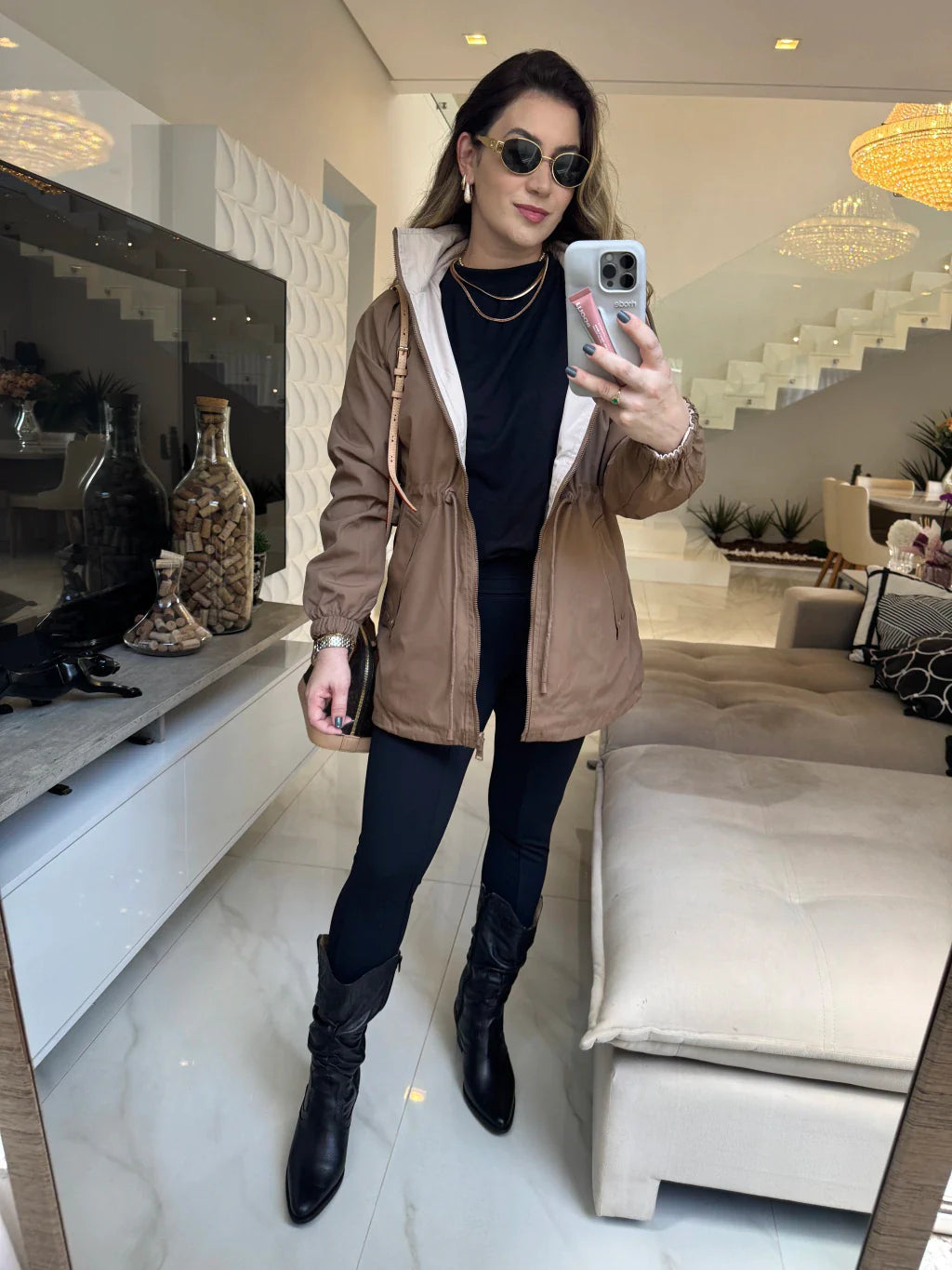 Parka Dupla Face Feminina