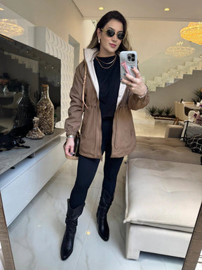 Parka Dupla Face Feminina