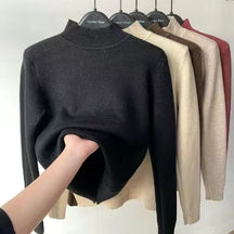 Suéter Feminino Forrado em Veludo Para Inverno - Promoção